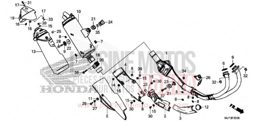 EXHAUST MUFFLER CRF1000AH de 2017